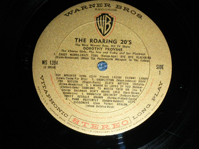 画像: DOROTHY PROVINE and The Music PINKY and Her PLAYBOYS - THE ROARING 20's   (Ex/Ex++) / 1961 US ORIGINAL STEREO Used  LP