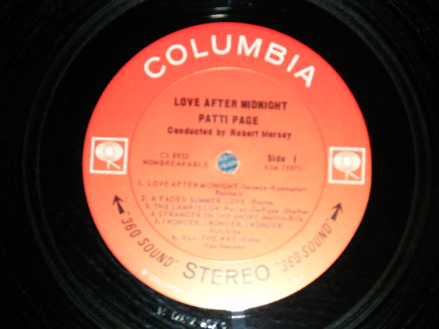 画像: PATTI PAGE - LOVE AFTER MIDNIGHT ( Ex++/Ex++) /1964 US AMERICA ORIGINAL "360 SOUND Label" STEREO  Used  LP 