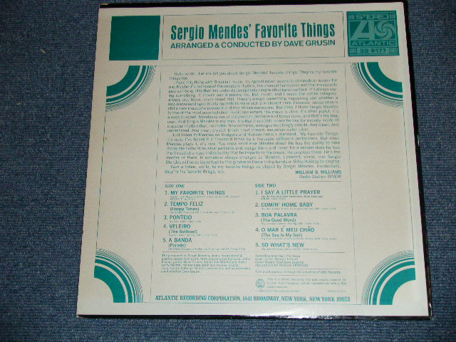 画像: SERGIO MENDES - SERGIO MENDES' FAVORITE THINGS ( GREEN & BLUE Label : Matrix # A)ST-A-671203-1A/B)ST-A-671204-1A : Ex+++MINT-) / 1968 US AMERICA ORIGINAL STEREO Used LP 