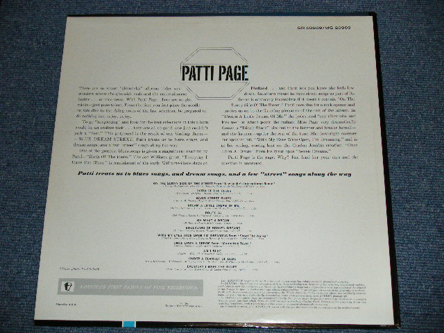 画像: PATTI PAGE - BLUE DREAM STREET  ( Ex+++/Ex++ ,CRACK on THE EDGE )  /1964 US ORIGINAL MONO "RED LABEL"  Used LP