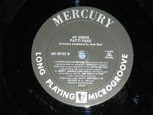 画像: PATTI PAGE -  THIS IS MY SONG  ( Ex+++/Ex+++ )  /1955 US AMERICA  ORIGINAL 1st Press "CUSTOM HIGH FIDELITT credit on Front Cover" "BLACK with SILVER Print Label"  MONO Used LP