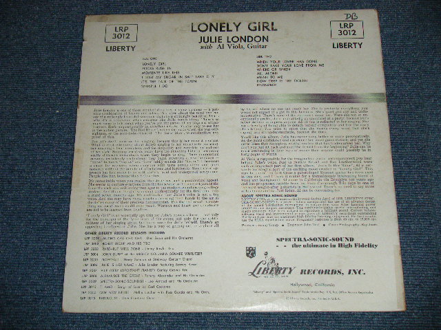 JULIE LONDON - LONELY GIRL ( Ex+++ Ex+/Ex+++ ) / 1956 US AMERICA