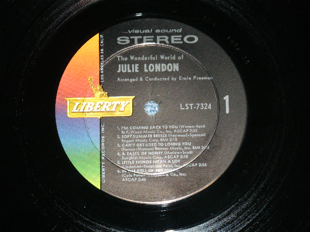 画像: JULIE LONDON - THE WONDERFUL WORLD OF (Ex++/Ex+++ A-2:Ex)  / 1963 US AMERICA ORIGINAL  STEREO Used  LP