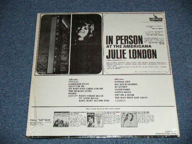 画像: JULIE LONDON - IN PERSON AT THE AMERICANA ( Ex+++/Ex++ Looks:Ex+ ) / 1964 US AMERICA ORIGINAL MONO Used LP