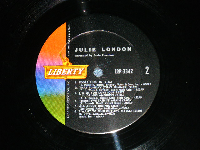 画像: JULIE LONDON - YOU DON'T HAVE TO BE A BABY  TO CRY  ( Ex++/MINT- ) /1964 US AMERICA ORIGINAL MONO  Used LP