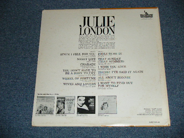 画像: JULIE LONDON - YOU DON'T HAVE TO BE A BABY  TO CRY  ( Ex+/MINT- ) /1964 US AMERICA ORIGINAL MONO  Used LP