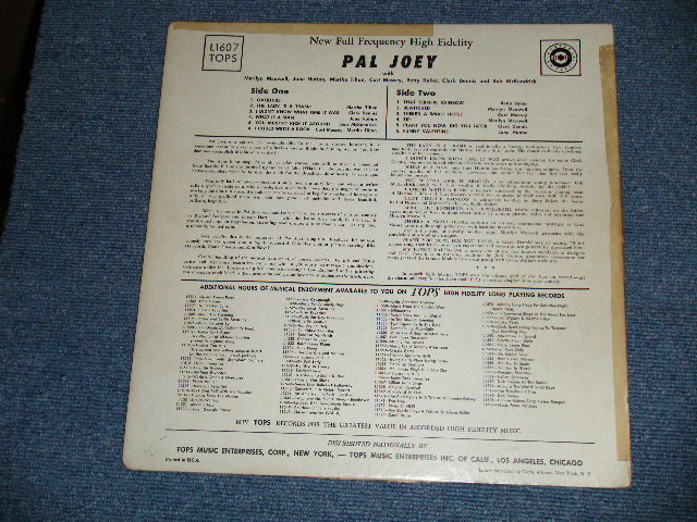 画像: PAL JOEY - PAL JOEY  ( Ex/Ex+) /   US AMERICA ORIGINAL Used LP 