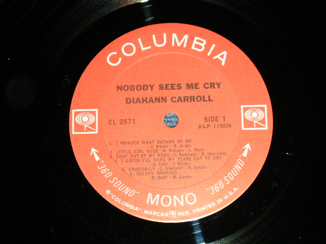 画像: DIAHANN CARROLL - NOBODY SEES McCRY ( Ex++/Ex++ )   / 1966 US AMERICA ORIGINAL "360 SOUND Label" "PROMO"  MONO Used  LP 