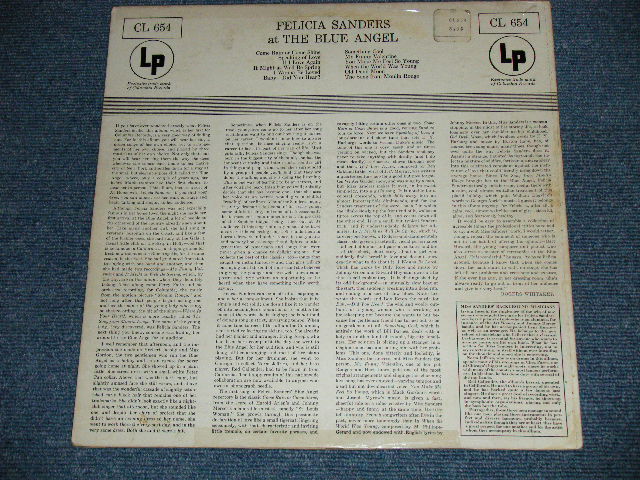 画像: FELICIA SANDERS - at The BLUE ANGEL (Ex++/Ex++ Looks*Ex+++)  / 1955 US AMERICA ORIGINAL 2nd Press "6 EYES Label"  MONO Used  LP