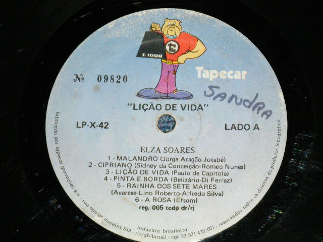 画像: ELSA SOARES - LICAO DE VIDA  ( VG+++/VG++)  /  BRAZIL ORIGINAL Used LP