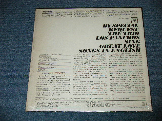 画像: TRIO LOS PANCHOS - BY SPECIAL REQUEST  SING GREAT LOVE SONGS IN ENGLISH  ( MINT-/MINT- )   / 1964 US AMERICA ORIGINAL 1st press "360 SOUND in BLACK" Label  STEREO Used LP