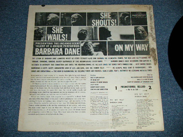 画像: BARBARA DANE - ON MY WAY  ( Ex,VG+ / Ex+ Looks: Ex )  / 1962 US AMERICA ORIGINAL "BLACK with RAINBOW Ring CAPITOL Logo on TOP Label" MONO  Used LP  