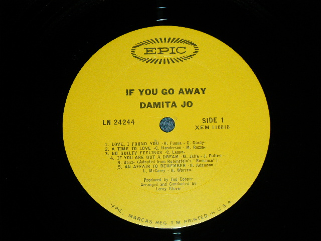 画像: DAMITA JO - IF YOU GO AWAY  ( MINT-/Ex+++ )  / 1965 US AMERICA ORIGINAL STEREO Used LP  