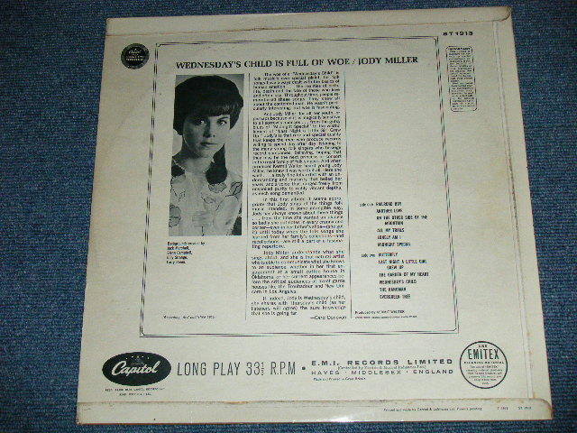 画像: JODY MILLER - WEDNESDAY'S CHILD IS FULL OF LOVE  ( Ex++/Ex++ )  / 1963 UK ENGLAND  ORIGINAL "BLACK with RAINBOW CAPITOL logo on LEST SIDE Label"  STEREO  Used LP