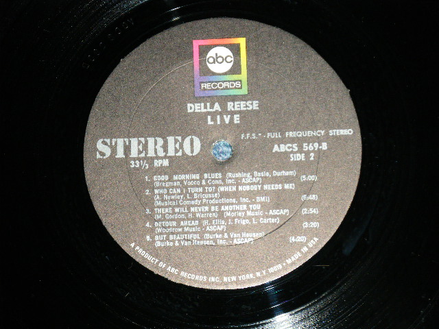 画像: DELLA REESE -  LIVE  ( Ex++/Ex+++)   / 1966 US AMERICA ORIGINAL STEREO Used LP 