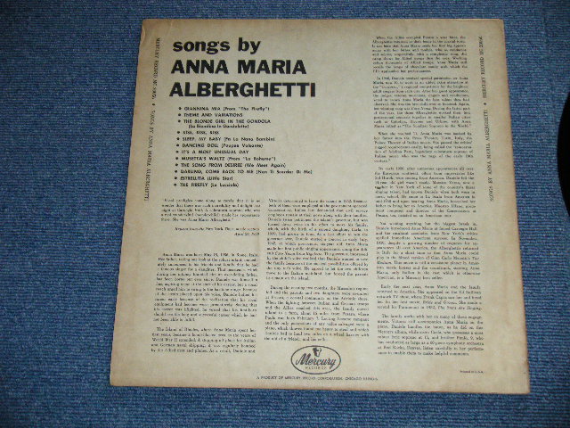 ANNA MARIA ALBERGHETTI - SONGS BY ( Ex /Ex- ) / 1955 US AMERICA