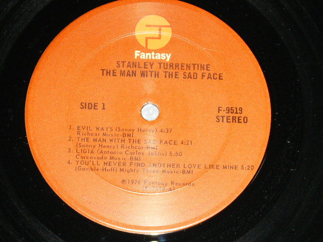 画像:  STANLEY TURRENTINE -  THE MAN WITH THE SAD FACE ( Ex+++/Ex++ Looks:Ex+) / 1976 US AMERICA ORIGINAL Used LP