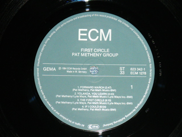 画像: PAT METHENY GROUP - FIRST CIRCLE  ( Ex+++/Ex+++ ) / 1984 WEST-GERMANY GERMAN  ORIGINAL Used LP  