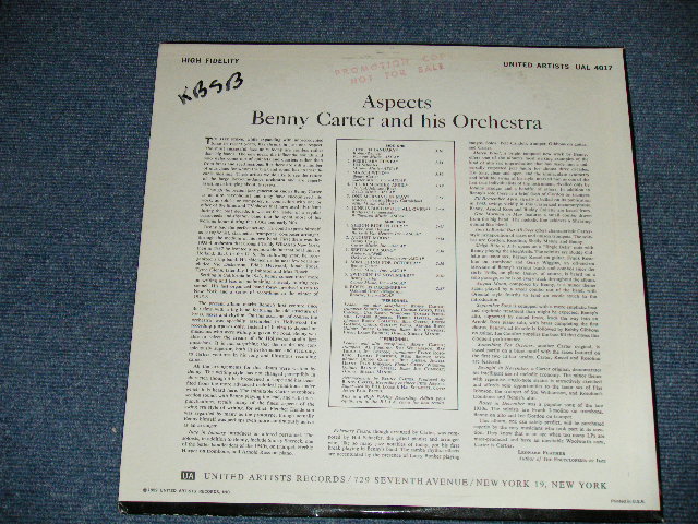 画像: BENNY CARTER and his Orchestra - ASPECTS  (Ex++,Ex+/Ex+++ : WOL,WOBC,STAMPOBC ) / 1959 US AMERICA ORIGINAL "WHITE LABEL PROMO"  MONO Used LP 