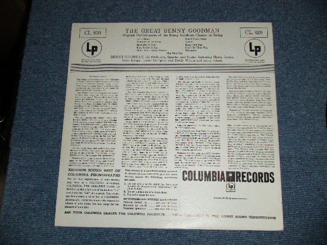 画像: The BENNY GOODMAN - THE GREAT BENNY GOODMAN ( Ex++/Ex+++ )/ 1956 US ORIGINAL "6 EYES  Label" MONO Used LP  