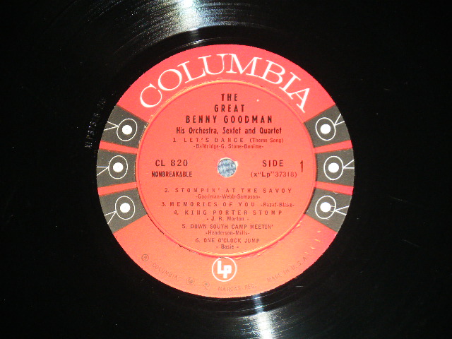 画像: The BENNY GOODMAN - THE GREAT BENNY GOODMAN ( Ex++/Ex+++ )/ 1956 US ORIGINAL "6 EYES  Label" MONO Used LP  