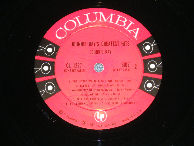 画像: JOHNNIE RAY - GREATEST HITS ( Ex+/Ex++ ) / 1958  US AMERICA  ORIGINAL 1st Press "6 EYE's Label" MONO Used   LP