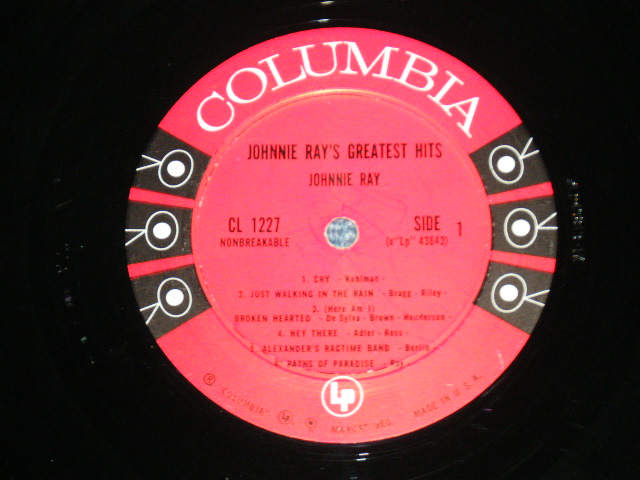 画像: JOHNNIE RAY - GREATEST HITS ( Ex+/Ex++ ) / 1958  US AMERICA  ORIGINAL 1st Press "6 EYE's Label" MONO Used   LP