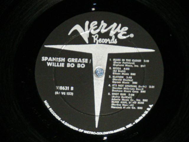 画像: WILLIE BOBO - SPANISH GREASE  ( Ex++/Ex+++) / 1965 US AMERICA ORIGINAL MONO Used LP 