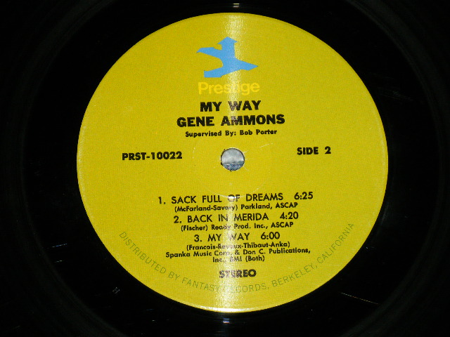 画像: GENE AMMONS  - MY WAY ( Ex++/Ex+++ Looks:Ex++ )  / 1971 US ORIGINAL "LIME GREEN Label"  Used LP 