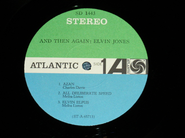 画像: ELVIN JONES - AND THEN AGAIN ( Ex++/E++ Looks:Ex+++ )  / 1965 US ORIGINAL "GREEN & BLUE Label"  STEREO Used LP  