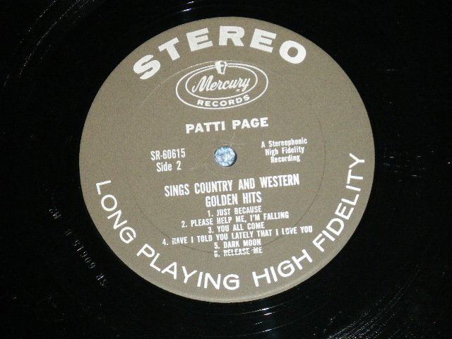 画像: PATTI PAGE - SINGS COUNTRY AND WESTERN GOLDEN HITS ( Ex++/Ex++ )  /1961 US AMERICA ORIGINAL STEREO Used LP