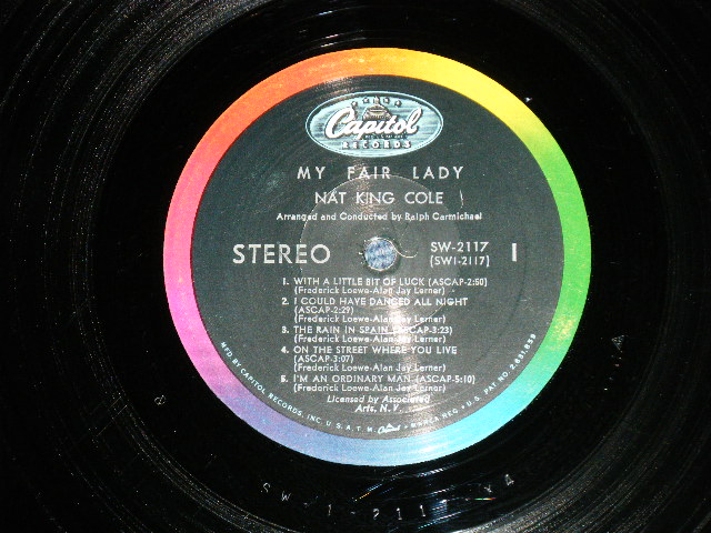 画像: NAT KING COLE  - MY FAIR LADY  ( Ex+/Ex++ Looks:Ex+++) / 1964 US AMERICA ORIGINAL 1st Press "BLACK with RAINBOW Band with CAPITOL Logo on TOP Label"  STEREO  Used LP