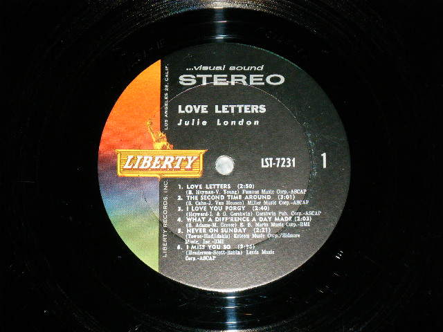 画像: JULIE LONDON - LOVE LETTERS ( Ex+++/Ex++ ) ) /1962 US AMERICA ORIGINAL STEREO Used LP