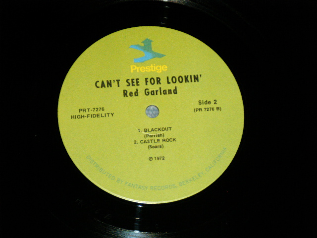 画像: RED GARLAND -  CAN'T SEE FOR LOOKIN' ( Ex++/MINT-) / US AMERICA "1972 Release  VERSION " "LIME GREEN Label" Used LP  