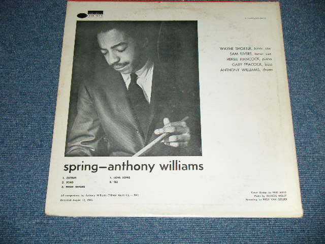 画像: ANTHONY WILLIAMS (TONY WILLIAMS)  - SPRING   (Dark Blue with STLYZED BLACK 'b' in Label ) ( VG++/Ex++)   / 1973-76 Version US AMERICA REISSUE STEREO Used LP 