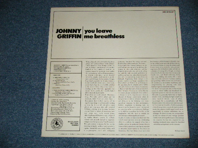 画像: JOHNNY GRIFFIN - YOU LEAVE ME BREATHLESS ( Ex+++MINT-  ) / 1972 US AMERICA ORIGINAL Used LP 