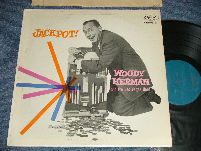 画像1: WOODY HERMAN and His LAS VEGAS HERD - JACKPOT! ( Ex+/Ex+++ A-1, B-1:Ex EDSP) / 1956 US AMERICA ORIGINAL "TURQUOISE Label" MONO Used LP  