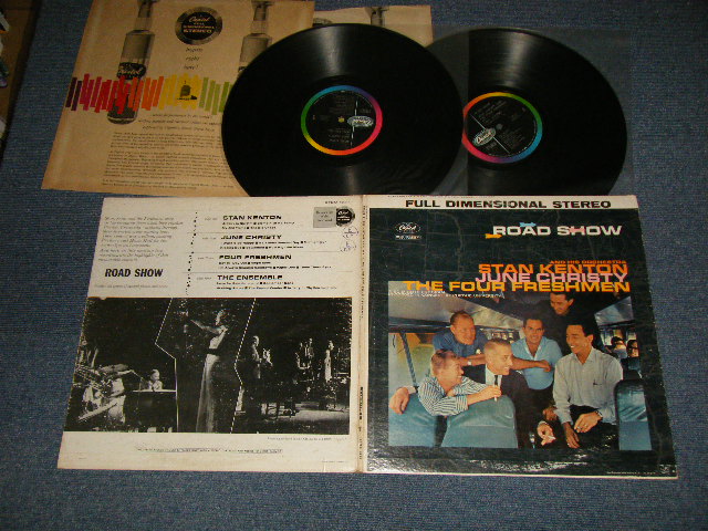 画像1: STAN KENTON and His ORCHESTRA JUNE CHRISTY The FOUR FRESHMEN - ROAD SHOW  (Ex+/MINT-) /1960 US AMERICA ORIGINAL 1st Press "BLACK with RAINBOW CAPITOL Logo on LEFT Label" STEREO  Used 2-LP's 