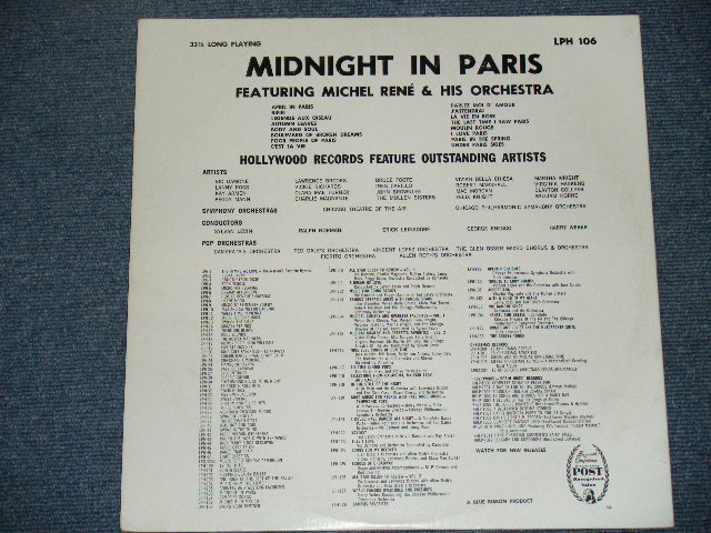 画像: MICHEL RENE and HIS ORCHESTRA - MID-NIGHT IN PARIS / 1960's  US ORIGINAL Mono LP  