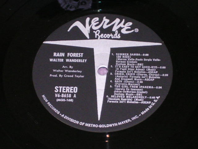 画像: WALTER WANDERLEY - RAIN FOREST( Ex+++/MINT- :BB HOLE )  / 1966 US AMERICA ORIGINAL STEREO Used LP