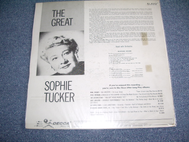 画像: SOPHIE TUCKER - THE GREAT / 1957 US ORIGINAL MONO LP 