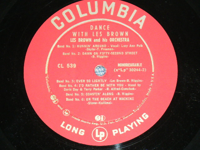 画像: LES BROWN - DANCE WITH  / 1954 US ORIGINAL 1st Press MAROON With GOLD PRINTED   MONO LP