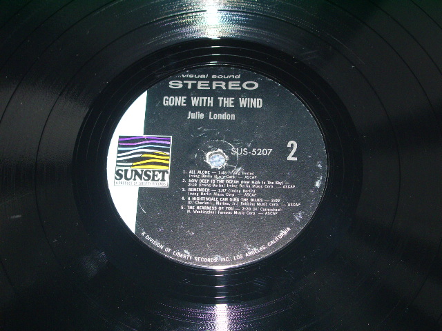 画像: JULIE LONDON - GONE WITH THE WIND /1968? US ORIGINAL LP