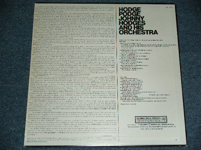 画像: JOHNNY HODGES & HIS ORCHESTRA - HODGE PODGE / 1974 US Mail Order Released Used LP