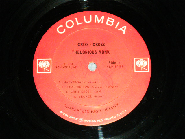 画像: THELONIOUS MONK - CRISS-CROSS /  1963 US ORIGINAL "2 EYS'S " Label MONO Used LP