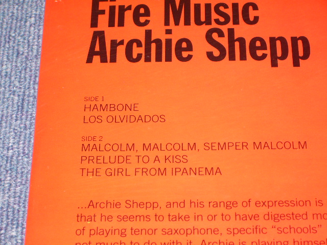 画像: ARCHIE SHEPP - FIRE MUSIC ( 180 Glam Heavy Weight ) /  US Reissue 180 Glam Heavy Weight Sealed LP