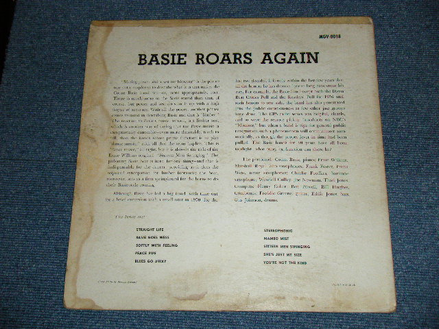 画像: COUNT BASIE - BASIE ROARS AGAIN  ( Reissue of "CLEF 120" of 19853 RELAESED 10" LP ) / 1957 US ORIGINAL YELLOW Label  MONO LP  