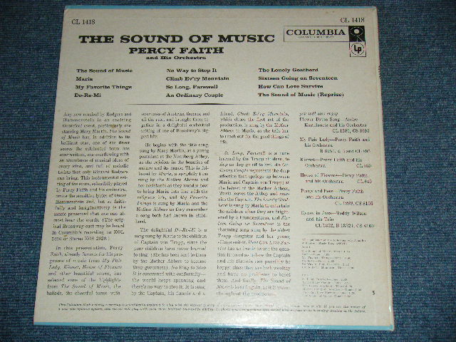 画像: PERCY FAITH -  THE SOUND OF MUSIC  / 1960 US ORIGINAL Mono LP  