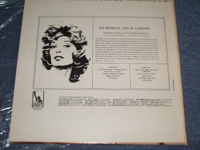 画像: JULIE LONDON -BY MYSELF( Ex+/MINT-)  /1963? US AMERICA  ORIGINAL "1st Press GOLD Color Logo Label" STEREO  LP