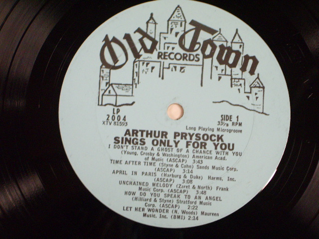 画像: ARTHUR PRYSOCK - SINGS ONLY FOR YOU / 1962 US ORIGINAL LP  